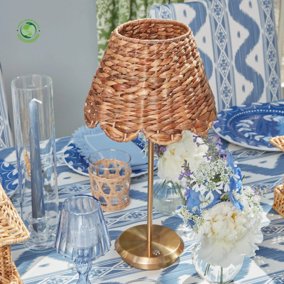 Natural Seagrass Lampshade, Lamps made from handmade materials, home decoration accessories, wholesale. 3