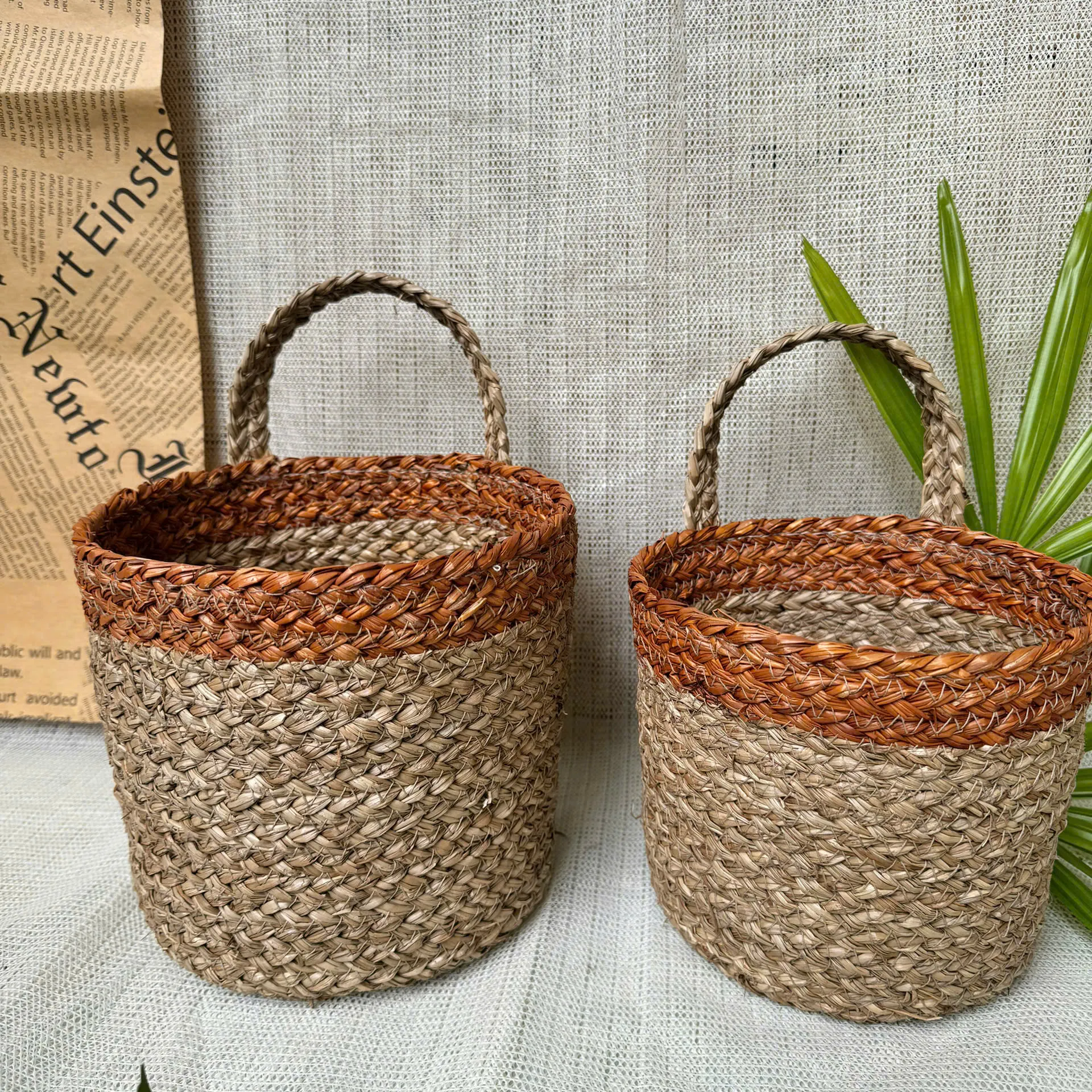 New Wholesale Picnic Basket Set Baskets Rattan Handmade Woven Insulated Food Kids Plastic Cheese and Wine Decorative Gift 6