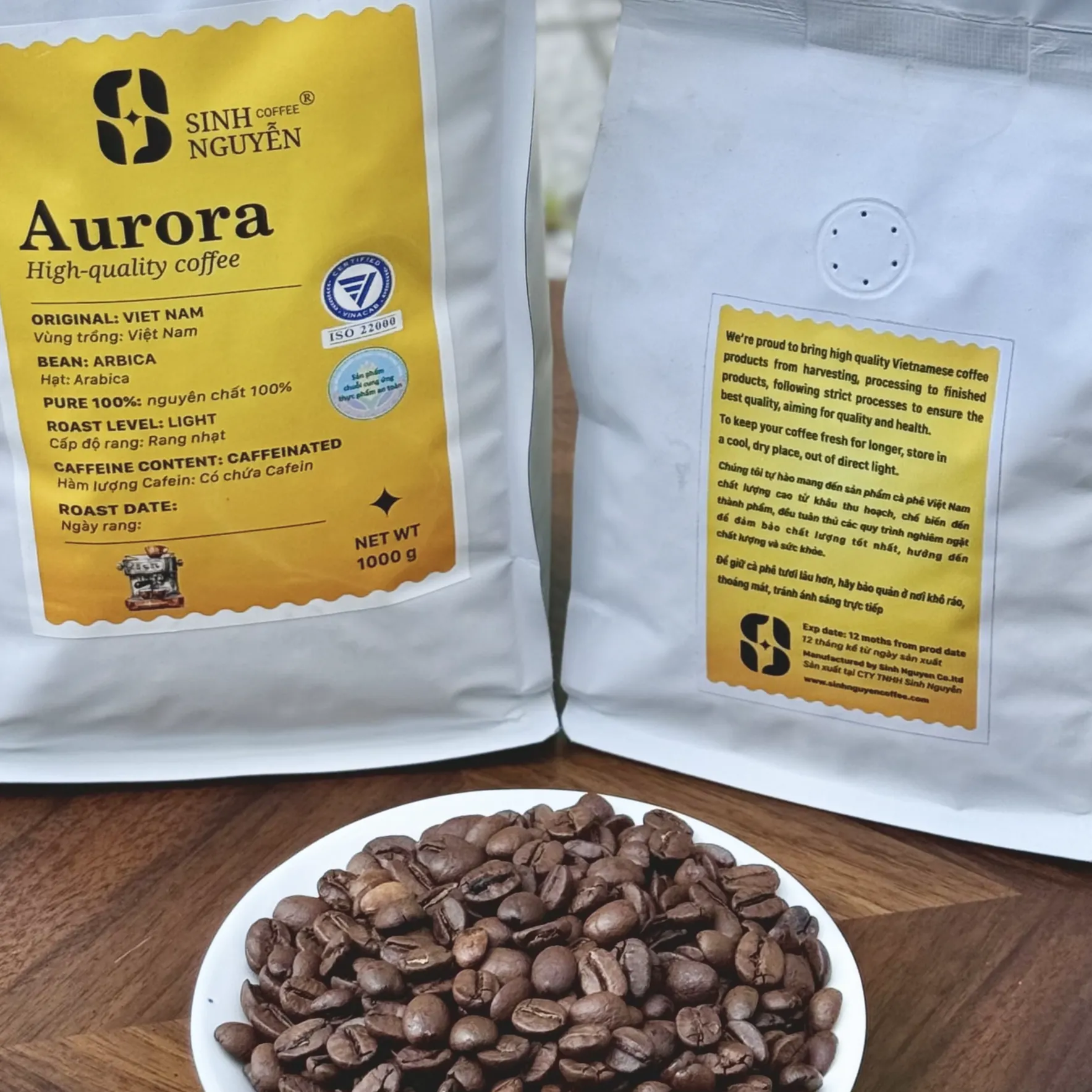 ODM Aurora by Vietnam Manufacturer's 1kg Premium Roasted 100% Arabica Coffee Medium Roast Perfect Brew Best Price  8