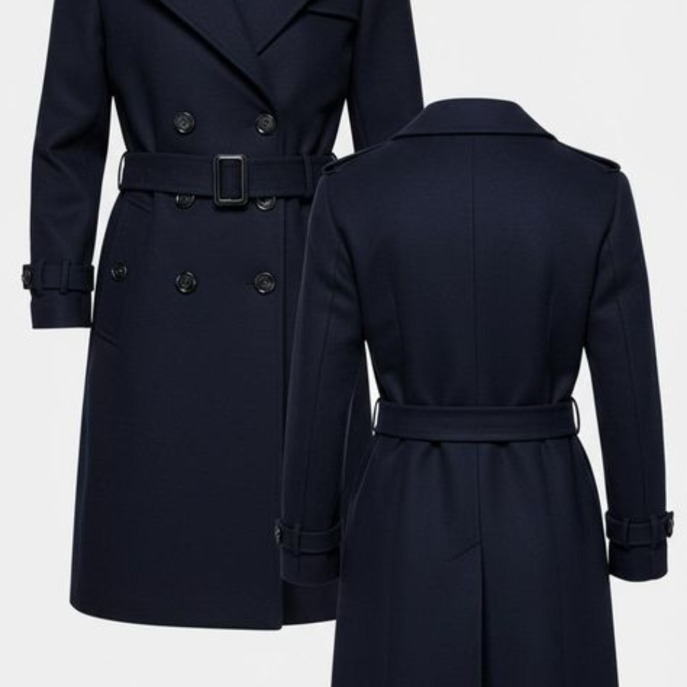 OEM ODM Customization Mid Length Jacket For Women Solid Color Windproof Women Wool Coat Overcoat Made in Vietnam 3