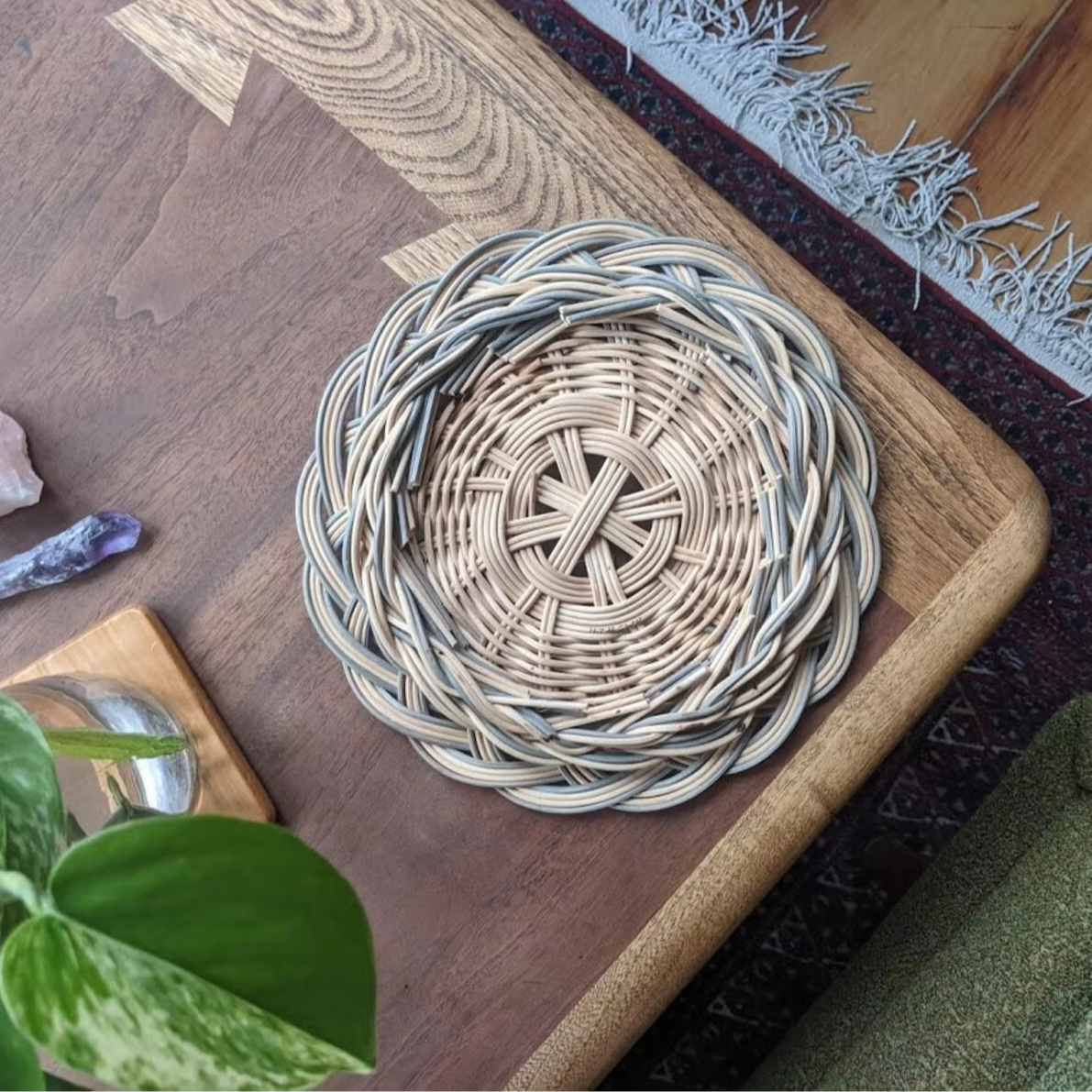 Pot coaster, trivet Rattan is made from natural, eco-friendly materials, heat-resistant, durable and beautiful 4