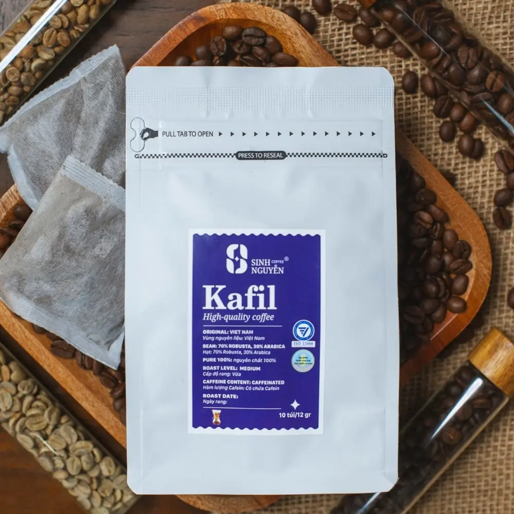 Premium Quality Robusta Coffee Kafil Caffeinated Factory Price Whole Bean Coffee from Vietnam Manufacturer Filter Fruity Taste 5
