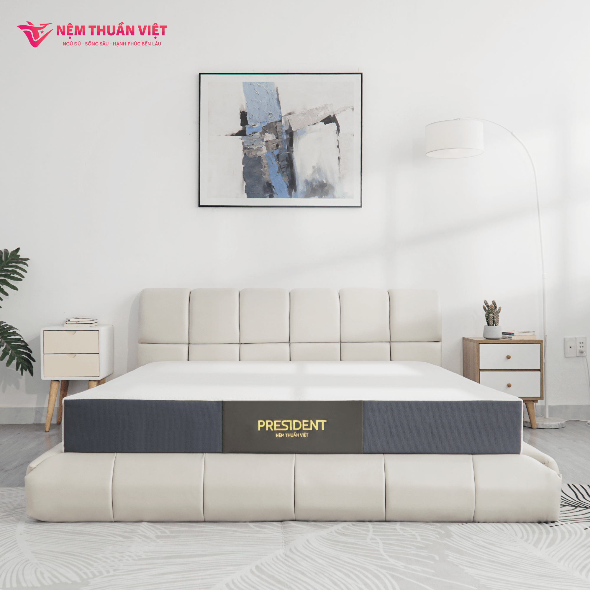 President Luxury Home Furniture Foam Latex Mattress Topper High Quality Memory Effect Custom Color Effective Bedrooms 3