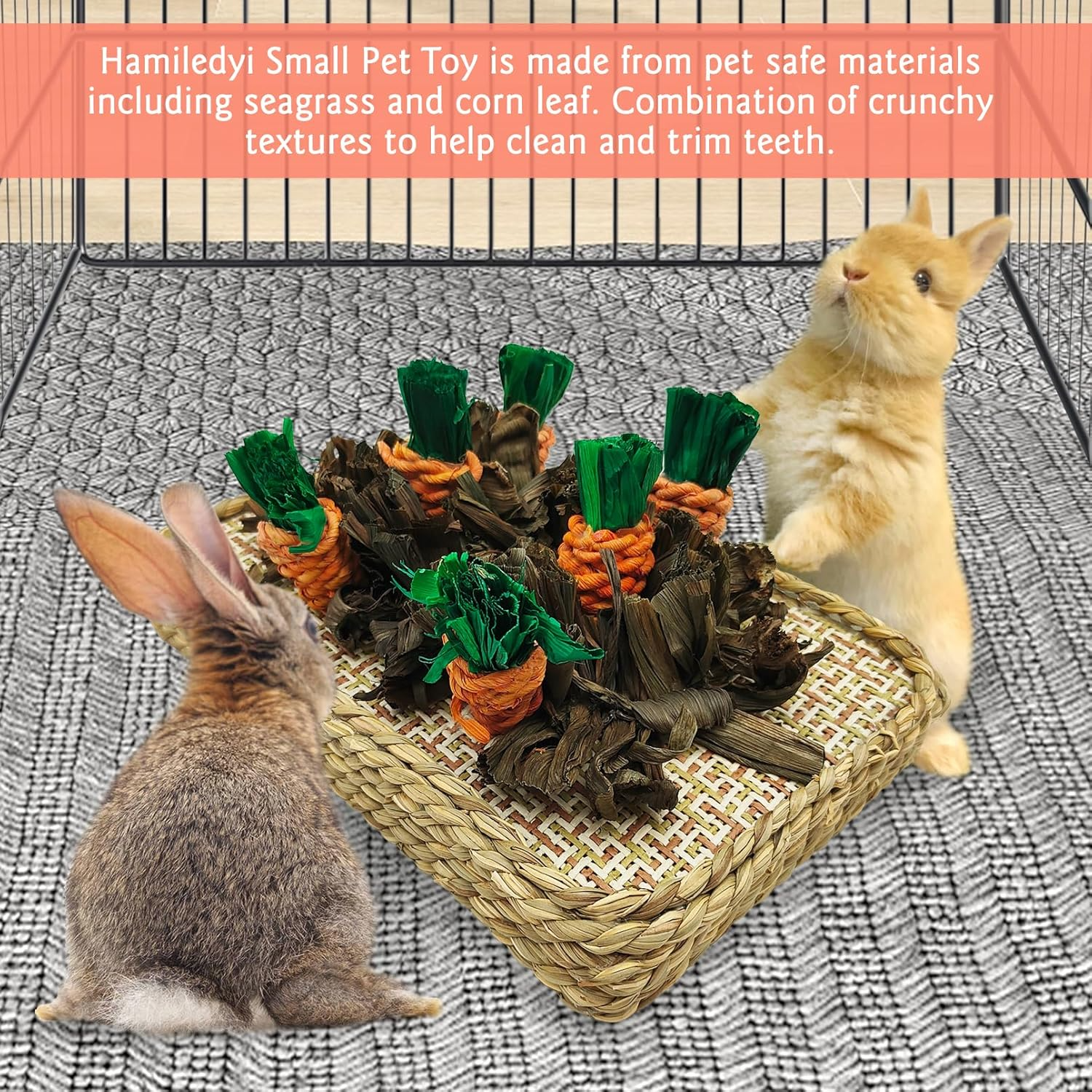 Rabbit Bunny Chew Toys Pet accessories made from natural materials and stylish home decoration, Wholesale. 2