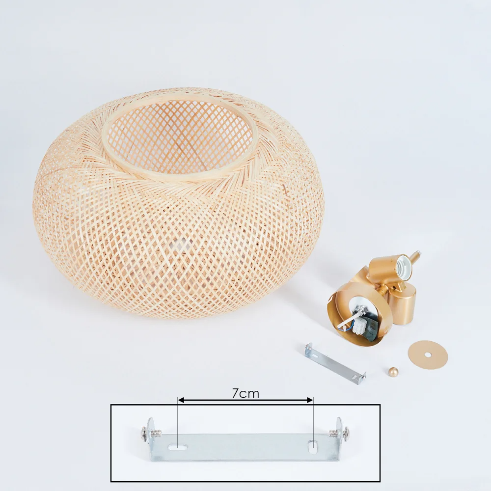 Rattan Ceiling Light, Lamps made from handmade materials, home decoration accessories, wholesale. 3