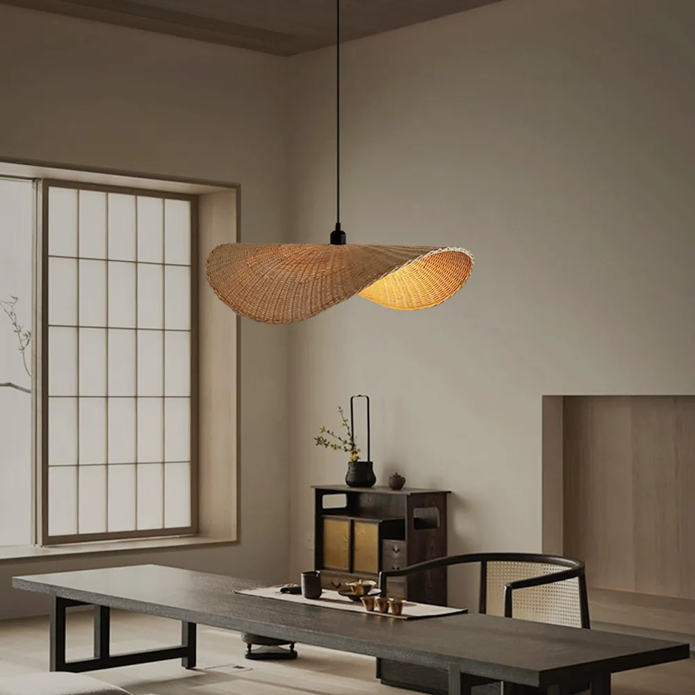 Rattan lampshades, Lamps made from handmade materials, home decoration accessories, wholesale. 4
