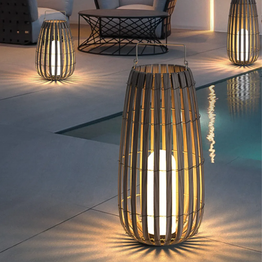 Rattan lantern handwoven, Rattan Lantern, Handmade Bamboo Lamp, Eco-Friendly Home Decor, Wholesale. 4
