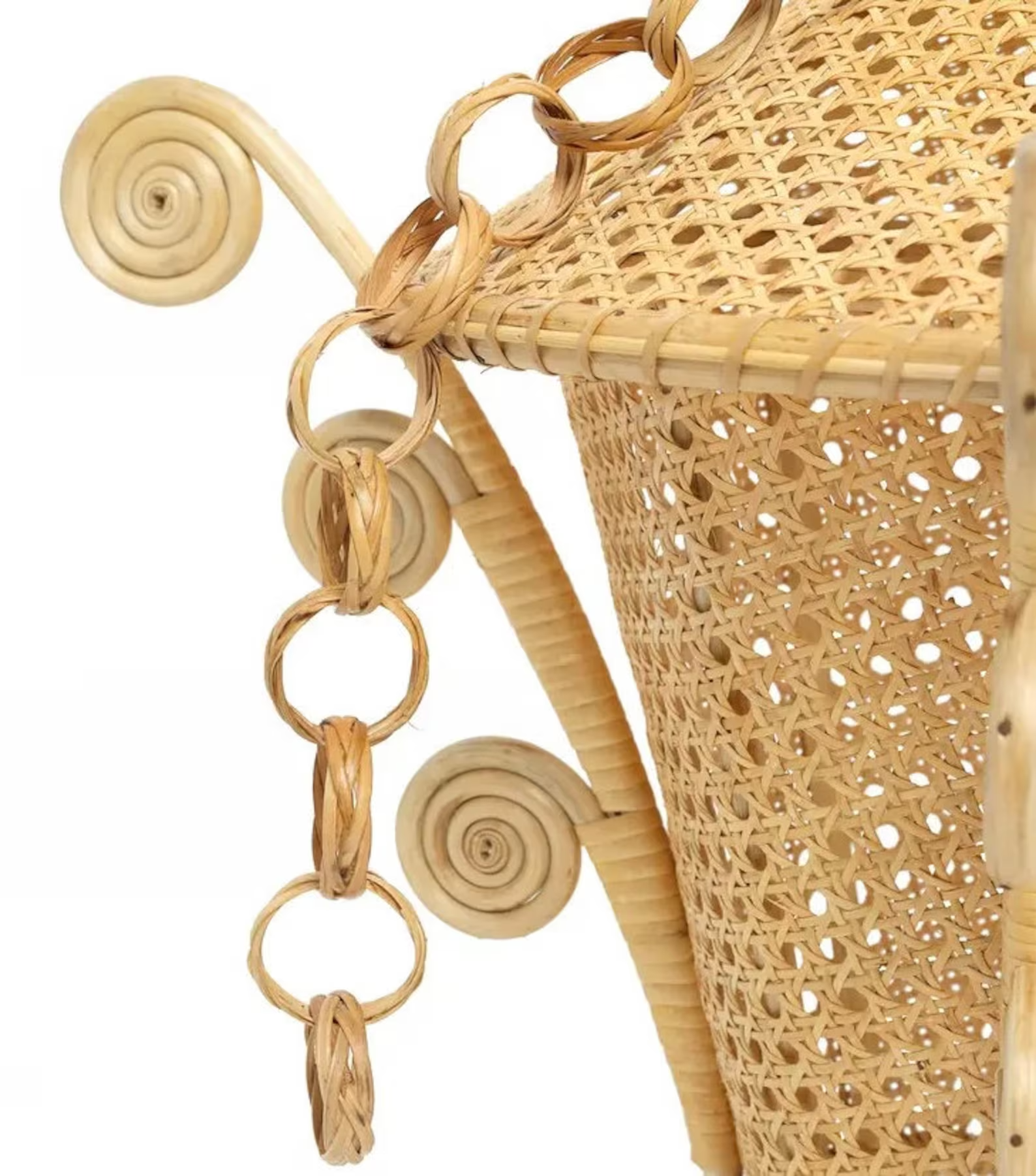 Rattan light fixture, rattan and cane light fixture, Handmade Bamboo Lamp, Eco-Friendly Home Decor, Wholesale. 4