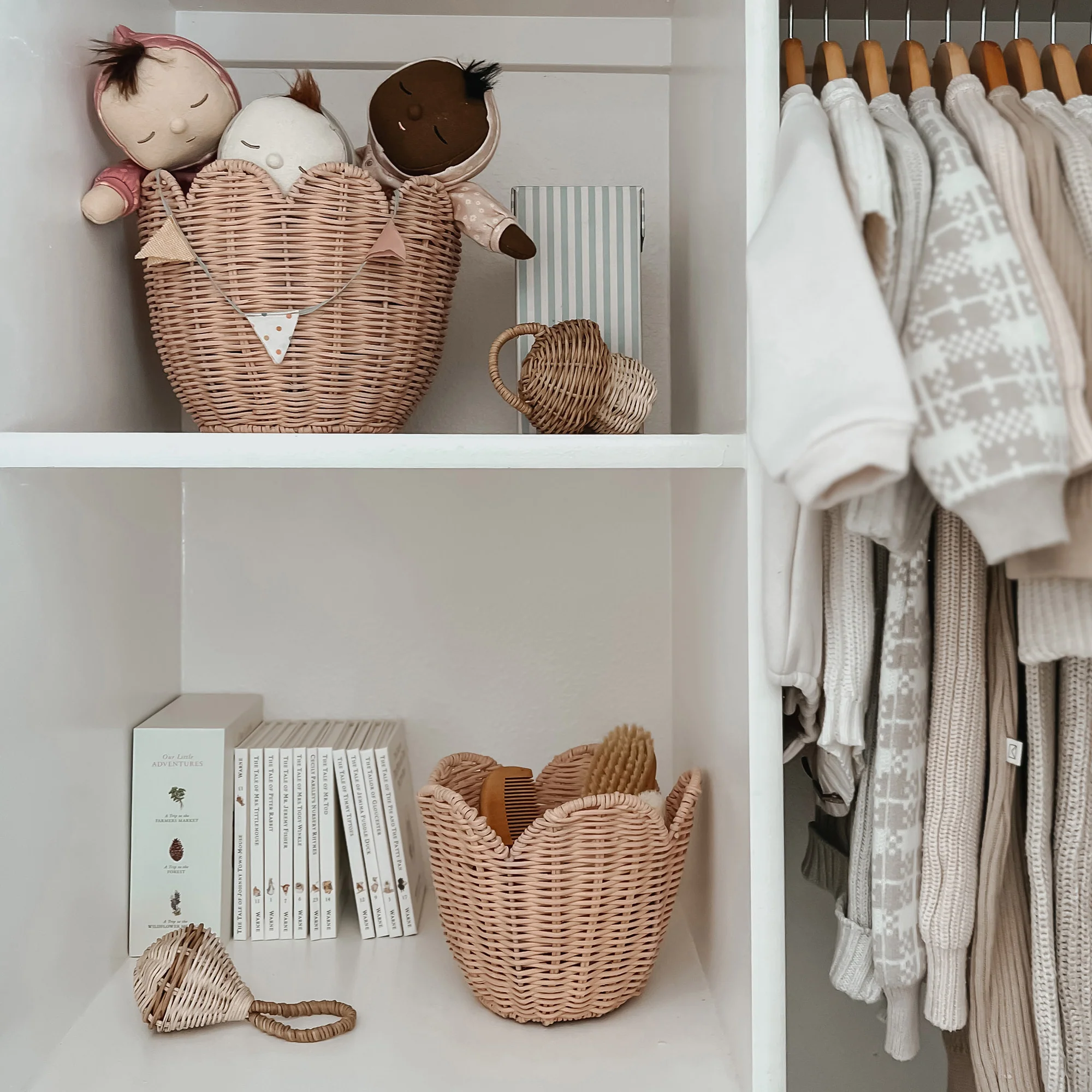 Rattan Lily Basket Set, Home accessories, Natural materials that are safe for health and aesthetically pleasing, wholesale. 5