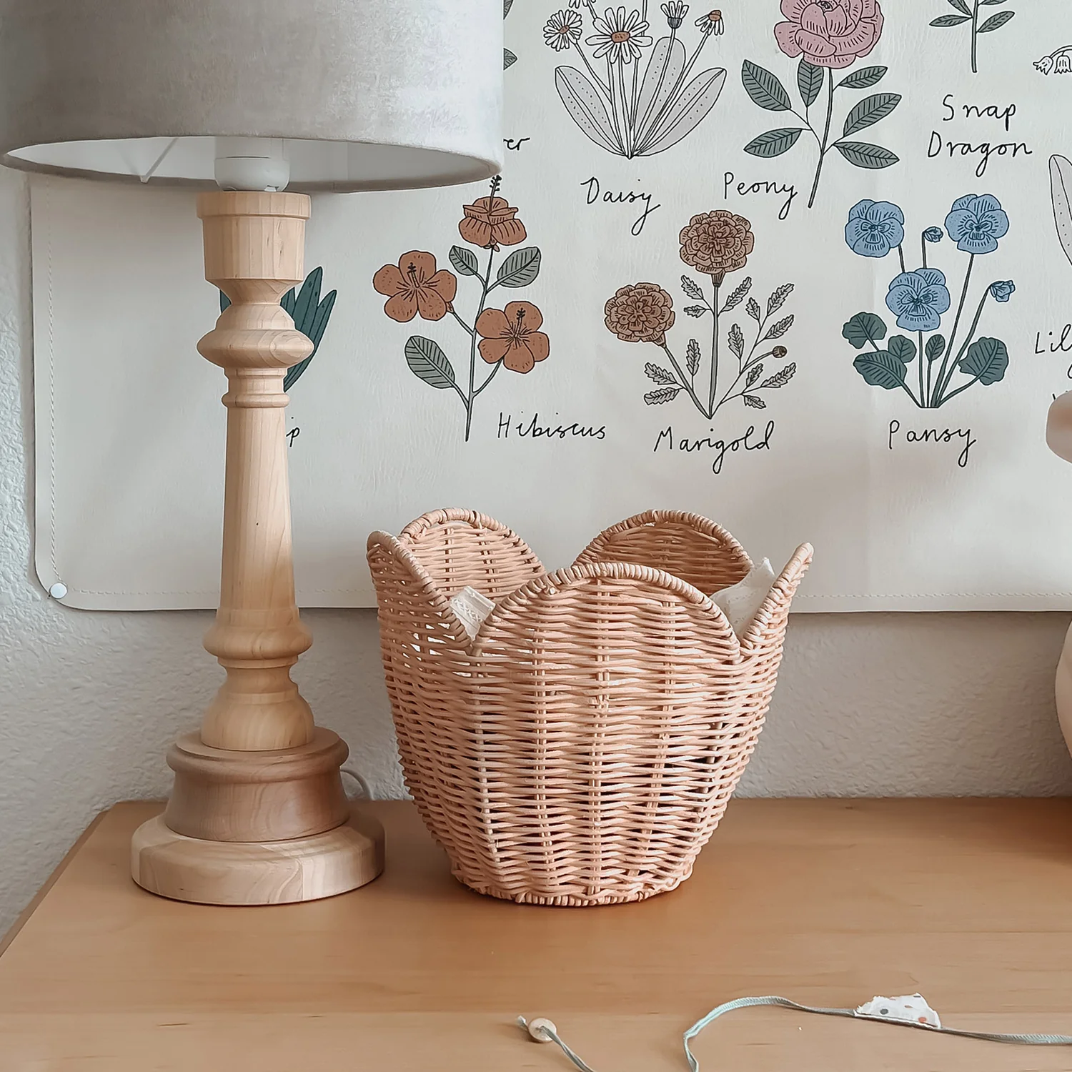 Rattan Lily Basket Set, Home accessories, Natural materials that are safe for health and aesthetically pleasing, wholesale. 3