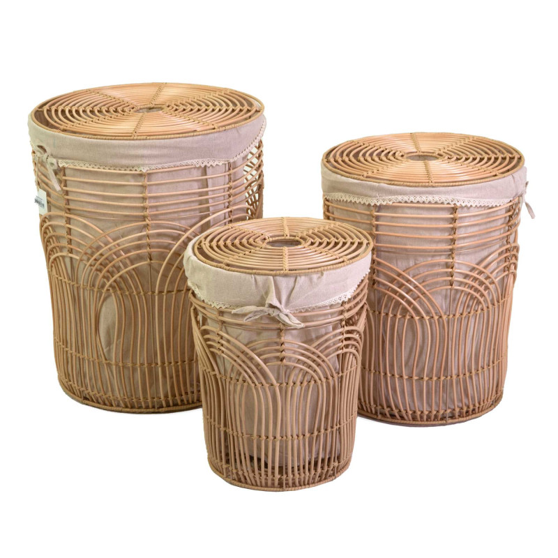 Rattan storage basket with lid, Multi-purpose storage basket, home organization accessory, highly aesthetic wholesale available. 5