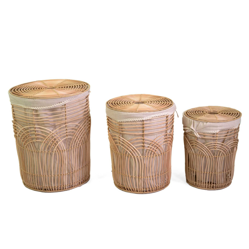 Rattan storage basket with lid, Multi-purpose storage basket, home organization accessory, highly aesthetic wholesale available. 4