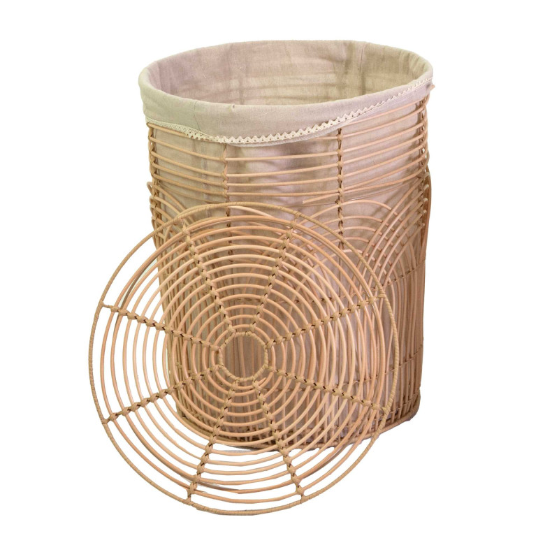 Rattan storage basket with lid, Multi-purpose storage basket, home organization accessory, highly aesthetic wholesale available. 2