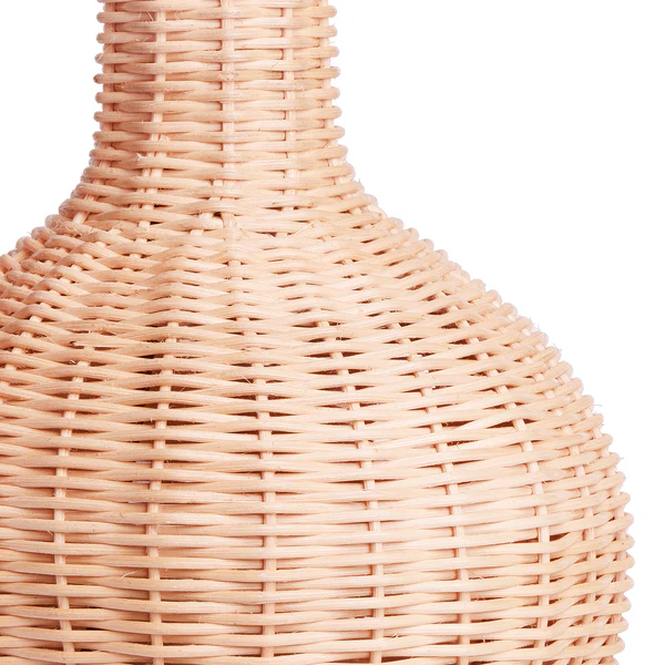Rattan table lamp with silk drum shade, Lamps made from handmade materials, home decoration accessories, wholesale. 4