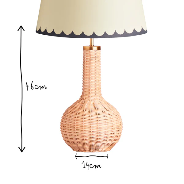 Rattan table lamp with silk drum shade, Lamps made from handmade materials, home decoration accessories, wholesale. 5