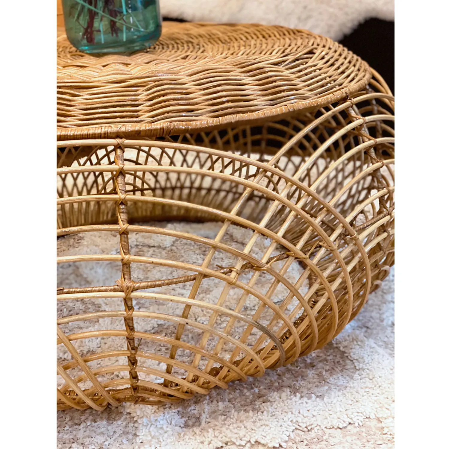 Rattan Table made of natural materials, customized size on request, environmentally friendly, durable and elegant table rattan. 3