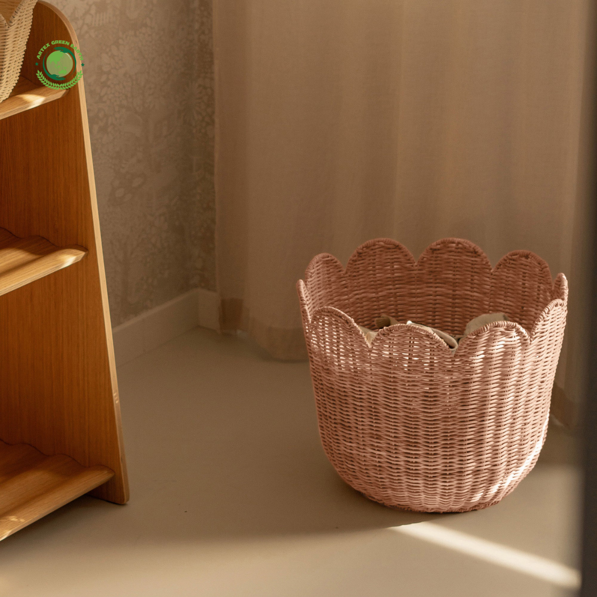 Rattan Tulip Basket, Home accessories, Natural materials that are safe for health and aesthetically pleasing, wholesale. 2