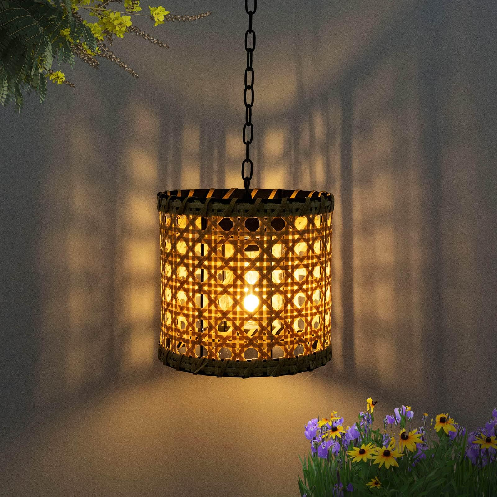 Rattan Woven Solar Lanterns Lamp Lights, handmade lights, home decor, eco-friendly home decor, wholesale. 3