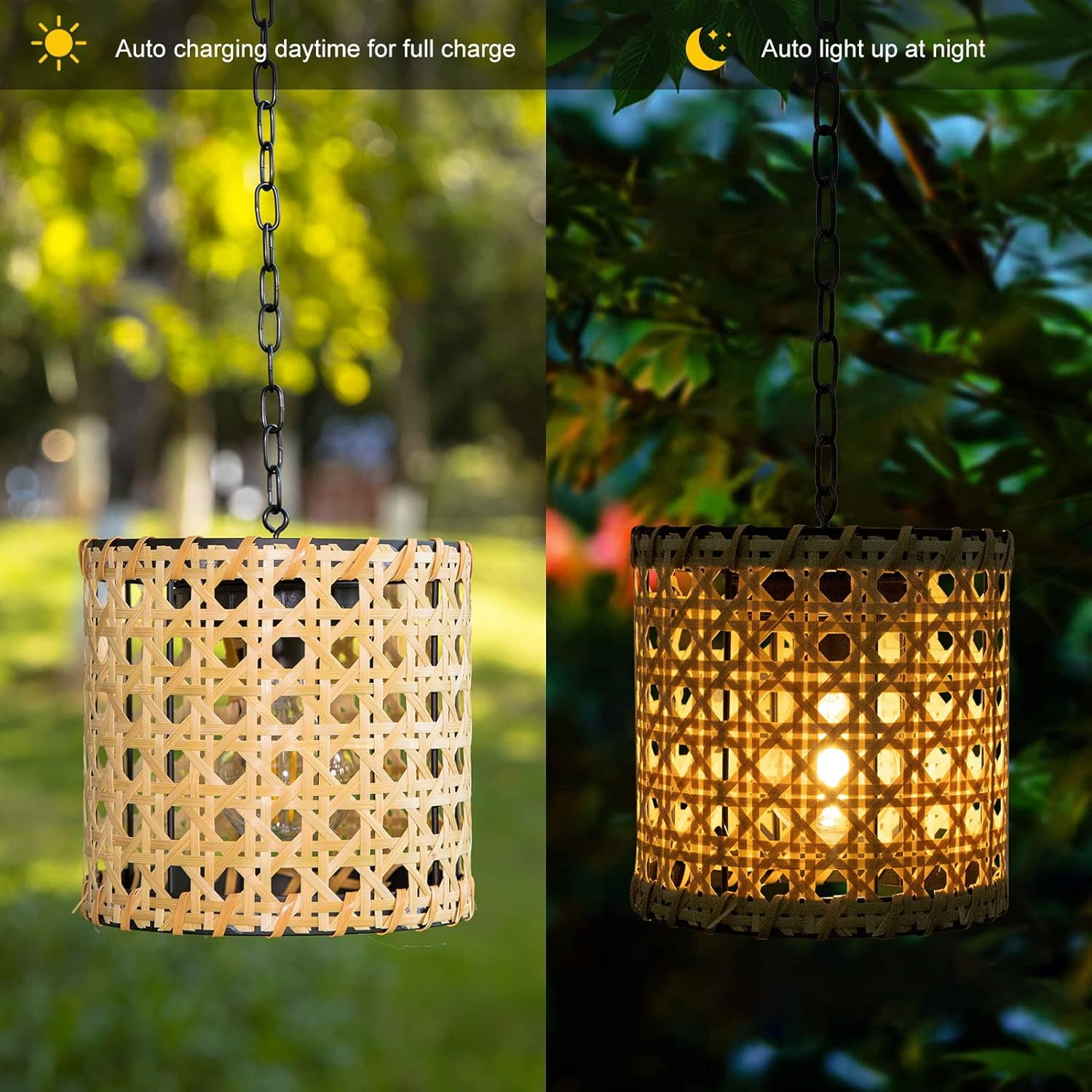 Rattan Woven Solar Lanterns Lamp Lights, handmade lights, home decor, eco-friendly home decor, wholesale. 2