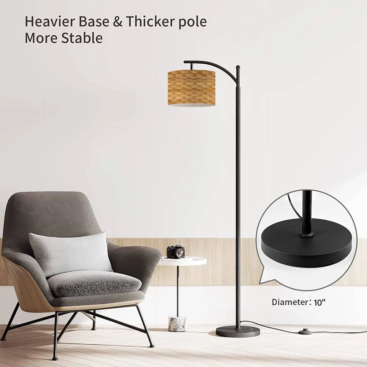 Reading light water hyacinth floor lamp, Lamps made from handmade materials, home decoration accessories, wholesale. 4