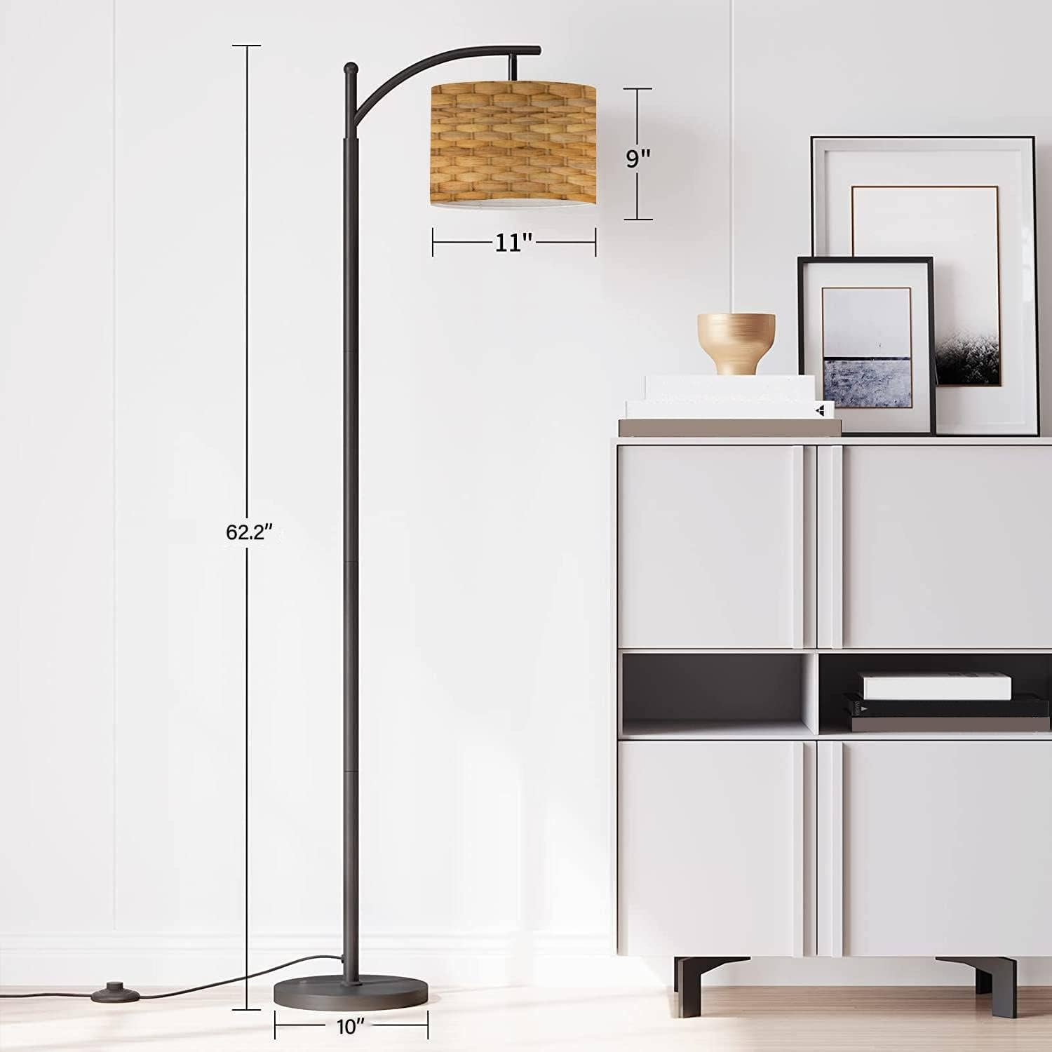 Reading light water hyacinth floor lamp, Lamps made from handmade materials, home decoration accessories, wholesale. 6