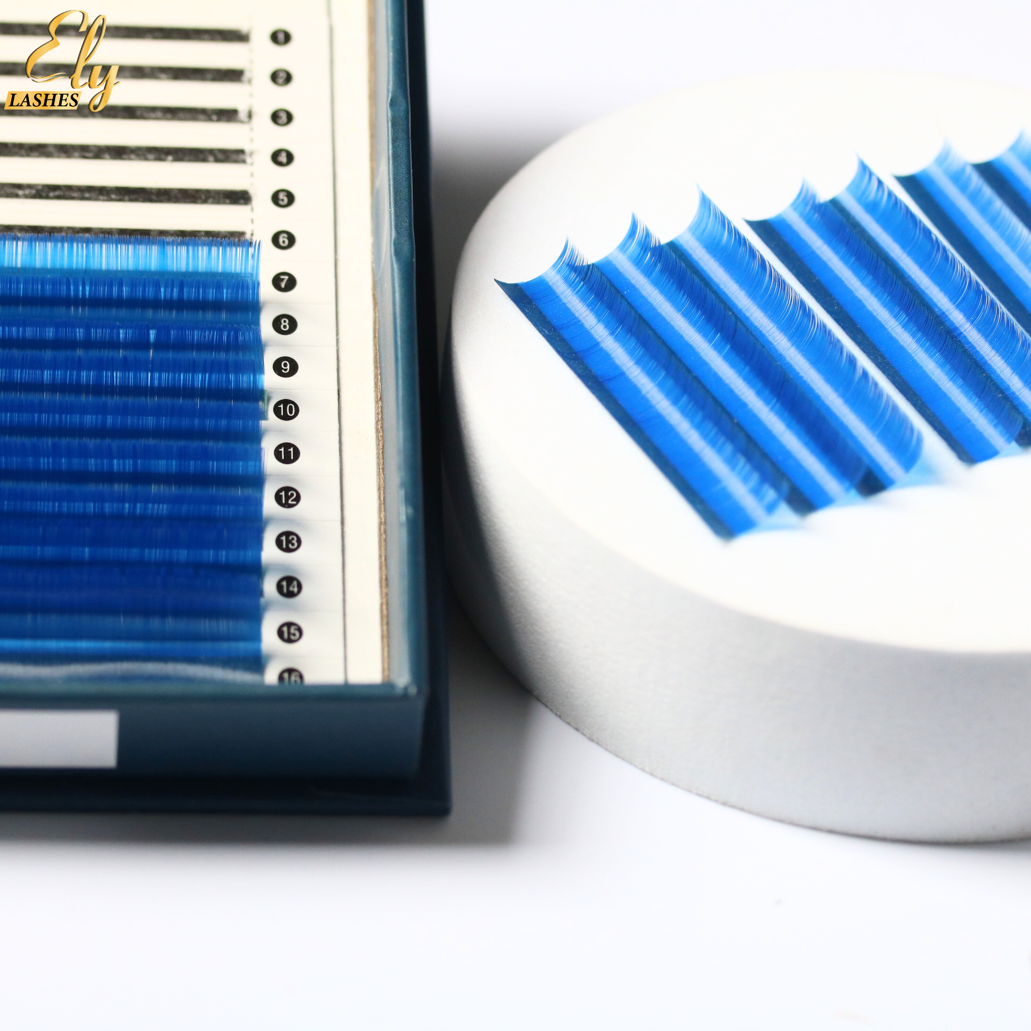Reasonable Price Color Lash Extension Supplies Custom Your LOGO Lash Extensions Vendors Natural Look By Korean Synthetic Hair 5