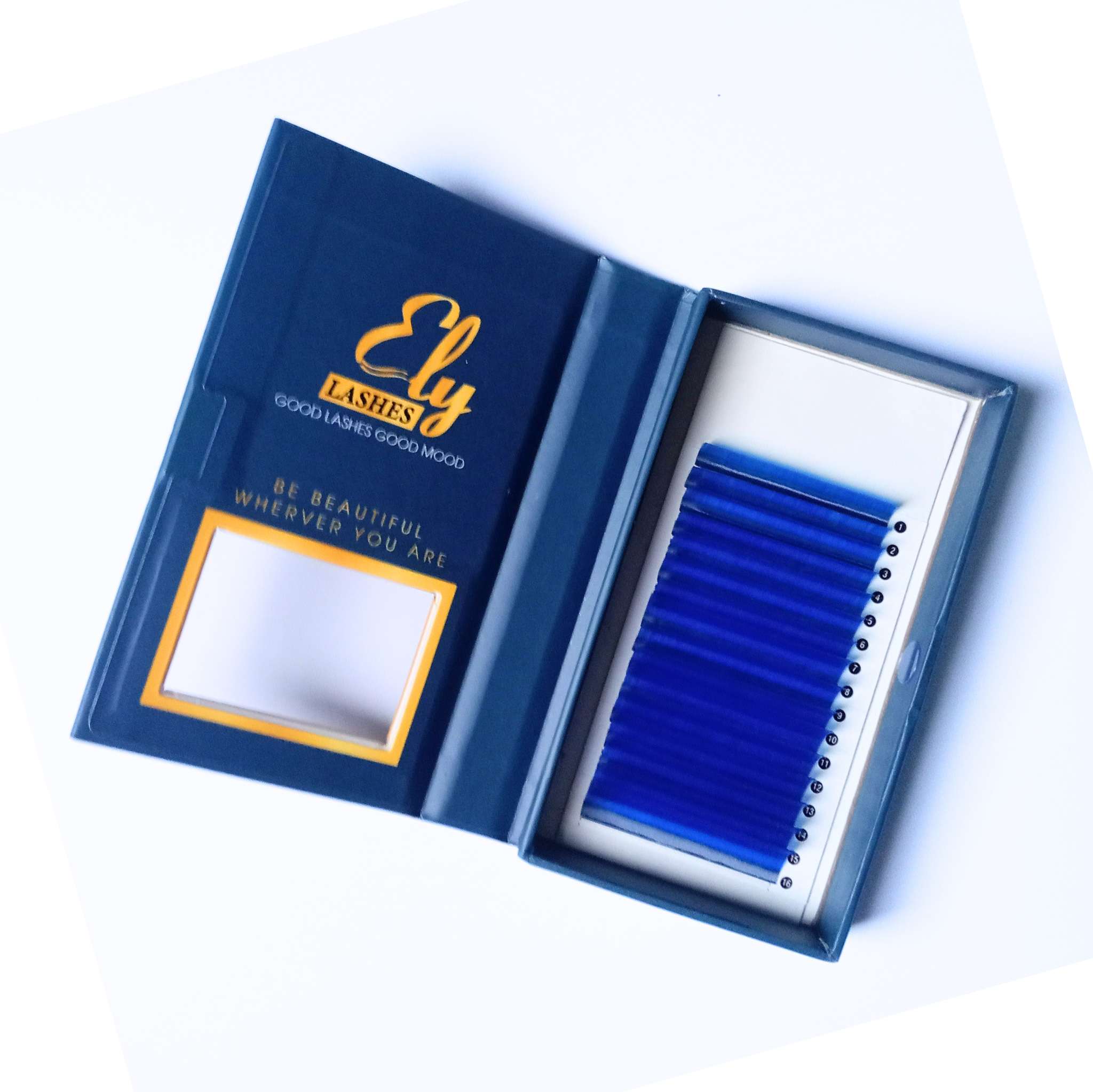 Reasonable Price Colored Individual Eyelash Custom Packaging Design As Your Need Lash Extension Trays Faux Mink Lashes 2