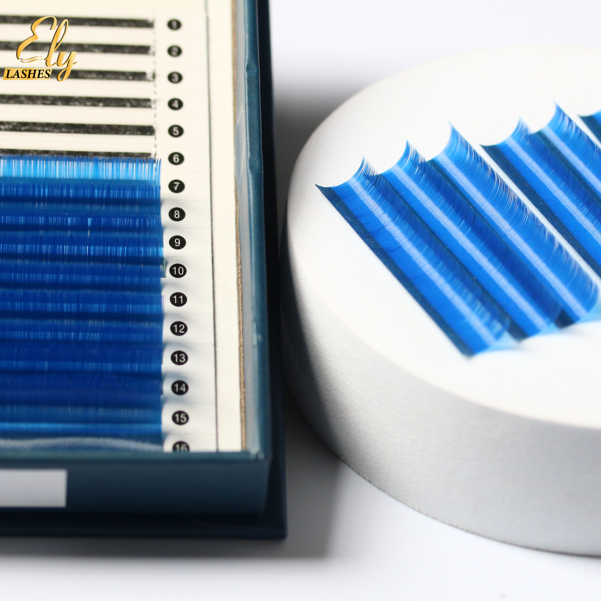 Reasonable Price Colored Individual Eyelash Custom Packaging Design As Your Need Lash Extension Trays Faux Mink Lashes 3