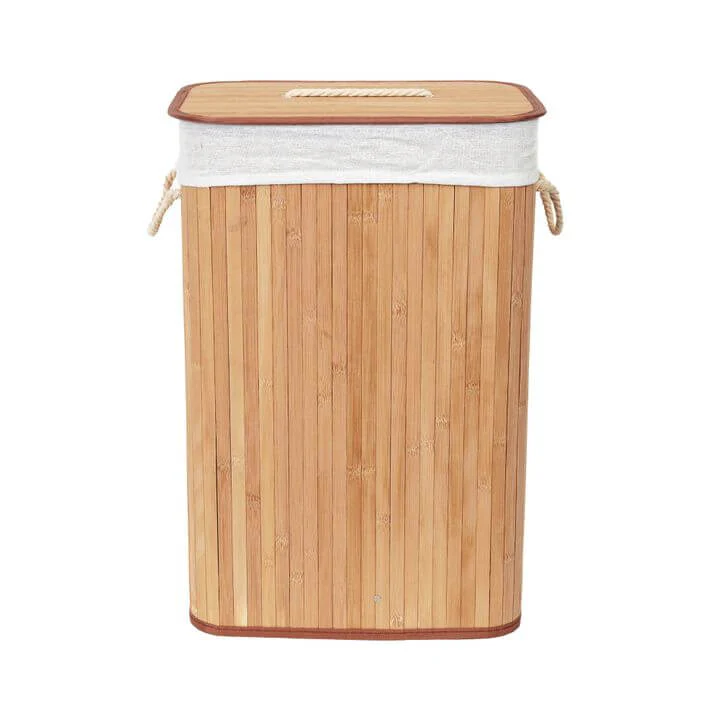 Rectangular Bamboo Laundry Basket Household item made from bamboo laminated safe for health and aesthetically pleasing wholesale 2