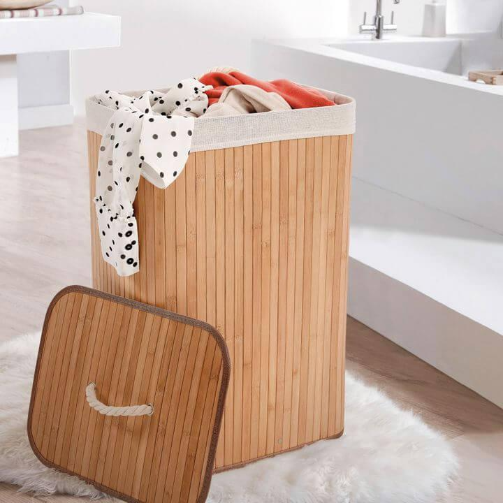 Rectangular Bamboo Laundry Basket Household item made from bamboo laminated safe for health and aesthetically pleasing wholesale 6