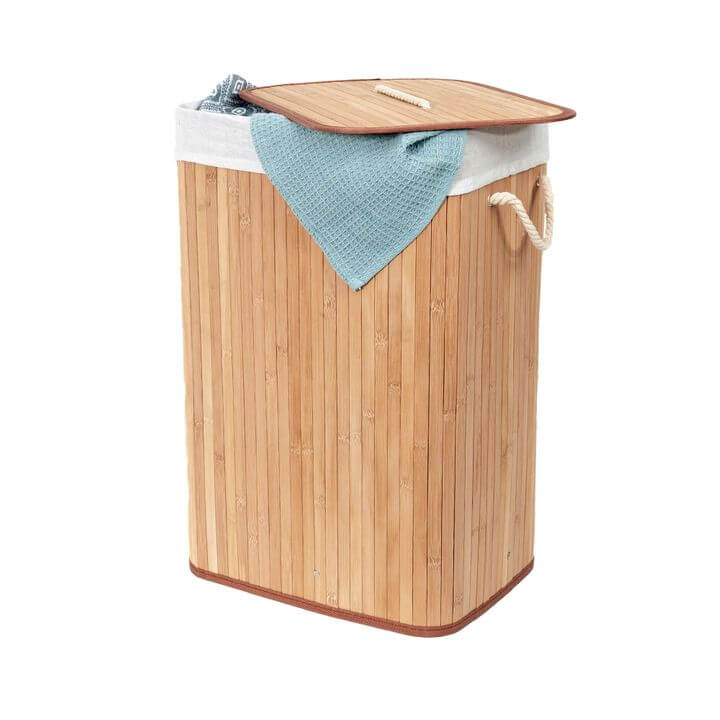 Rectangular Bamboo Laundry Basket Household item made from bamboo laminated safe for health and aesthetically pleasing wholesale 4