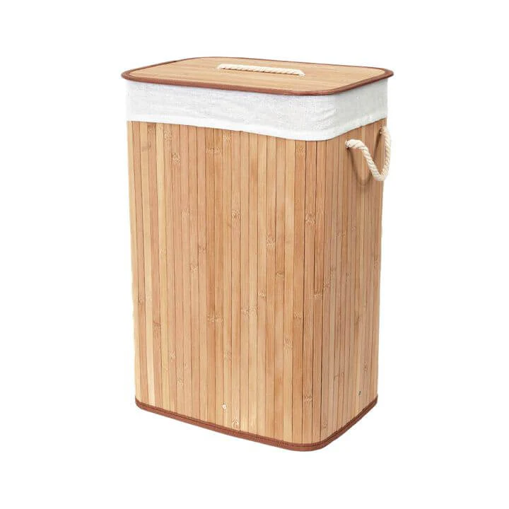Rectangular Bamboo Laundry Basket Household item made from bamboo laminated safe for health and aesthetically pleasing wholesale 1