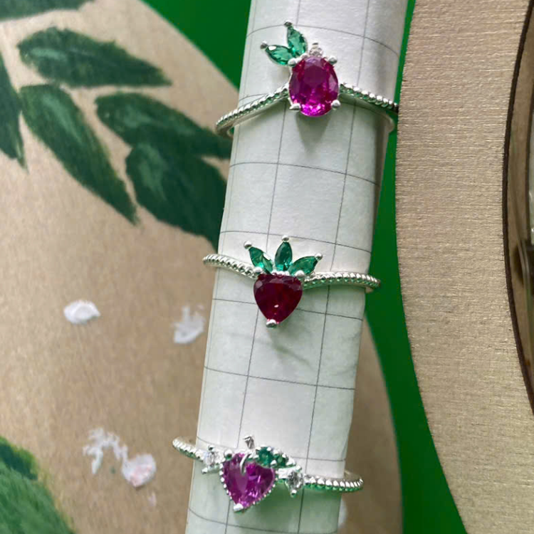 Rings Jewelry Women Fine Jewelry 925 Sterling Silver Women Jewelry Ruby Customized Packaging Vietnamese Manufacturer 6