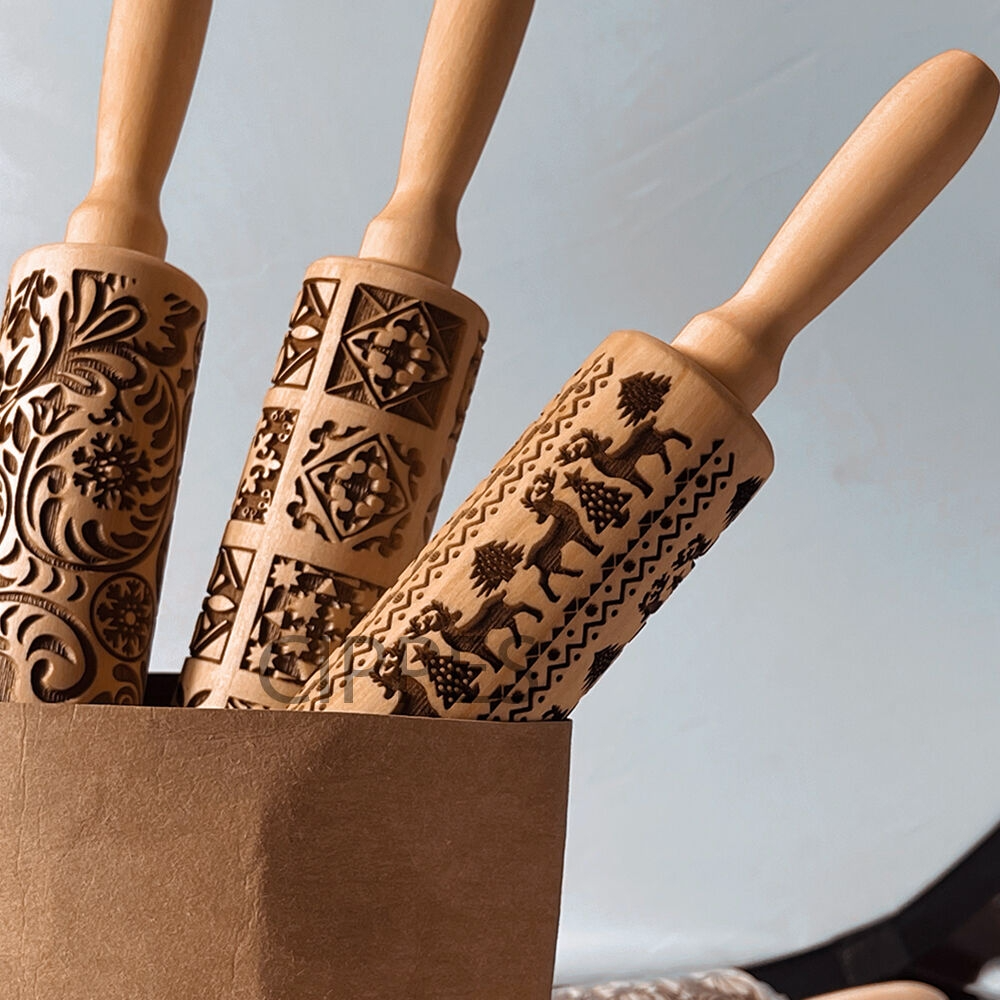 Rolling pin made from natural, eco-friendly materials, crafted from rattan bamboo and other durable exquisite material 1