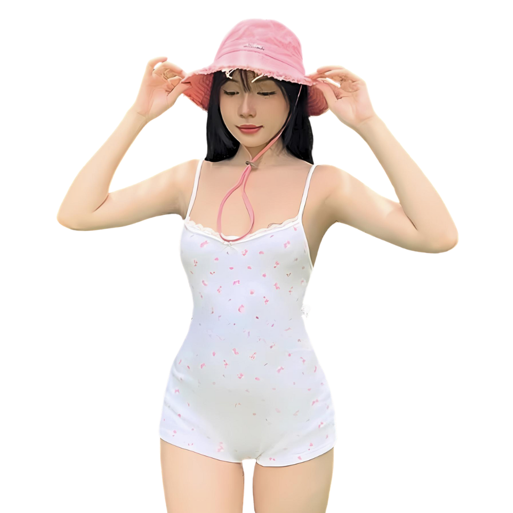 Rosa Floral Print Jumpsuit Lace Trim Bow Women Dresses OEM ODM Sexy Dresses Women Sexy Party Fast Delivery Made In Vietnam 1