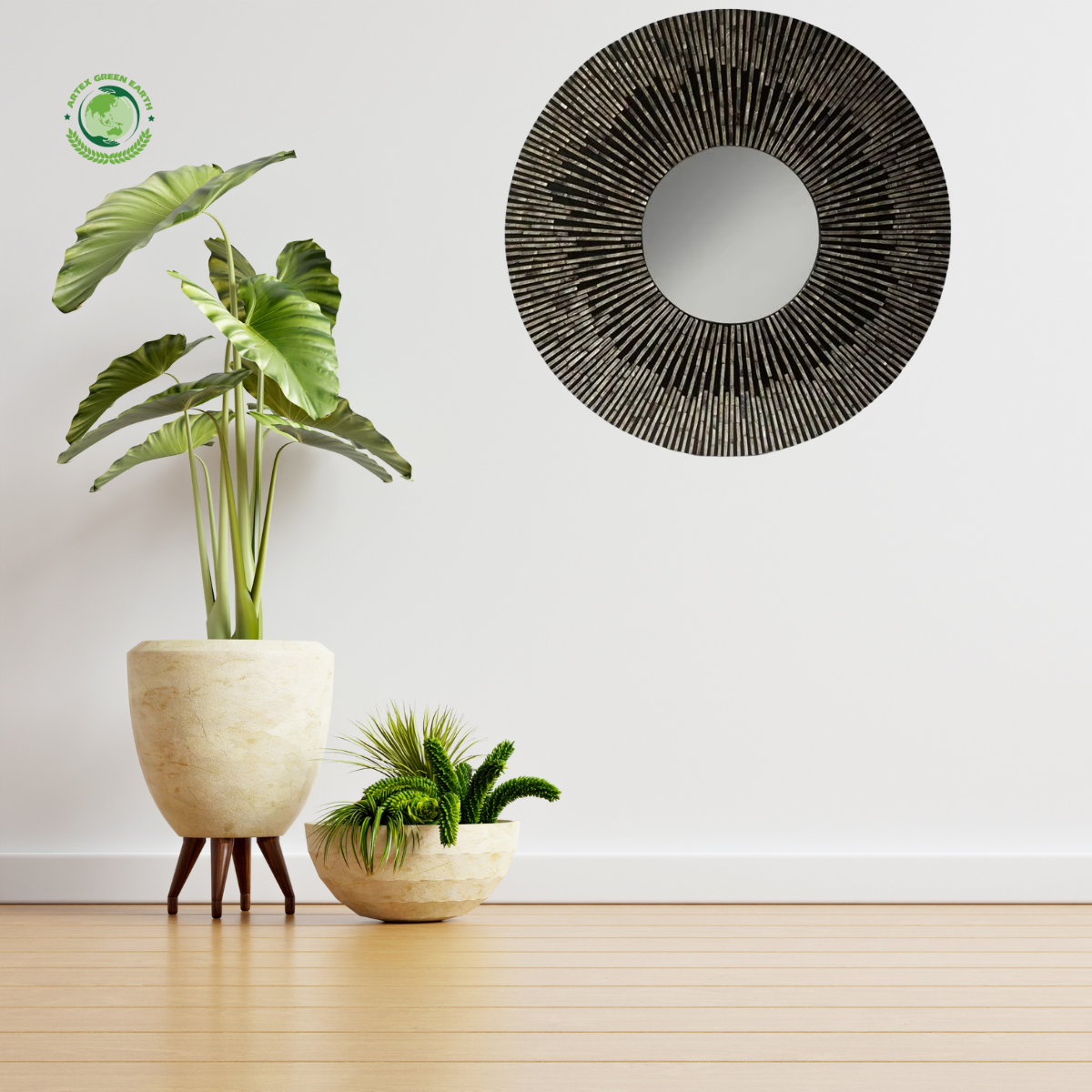 Round bottle mosaic wall mirror, wall hanging, home decor, highly aesthetic home decoration accessories, wholesale. 4
