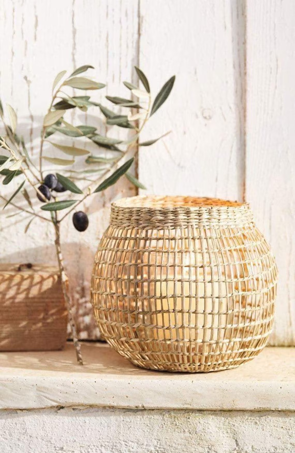 Round Seagrass Lantern for Scented Candles Seagrass Lanterns, Craft Lamps, Home Decor, Eco Friendly Home Decor, Wholesale. 6