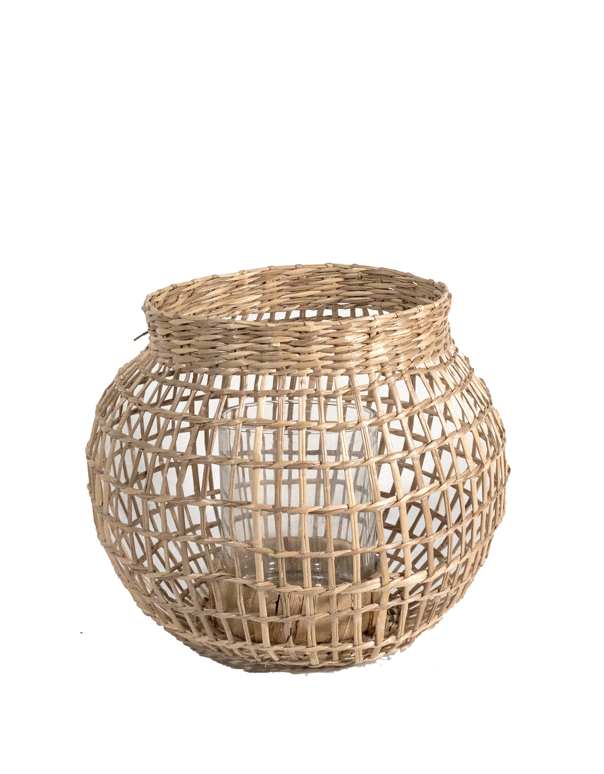 Round Seagrass Lantern for Scented Candles Seagrass Lanterns, Craft Lamps, Home Decor, Eco Friendly Home Decor, Wholesale. 1