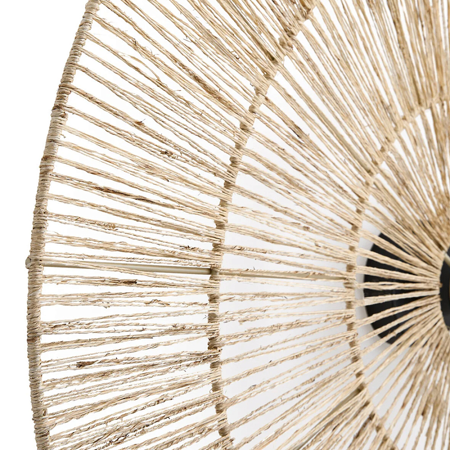 Round Seagrass Wall Lamp, Lamps made from handmade materials, home decoration accessories, wholesale. 2
