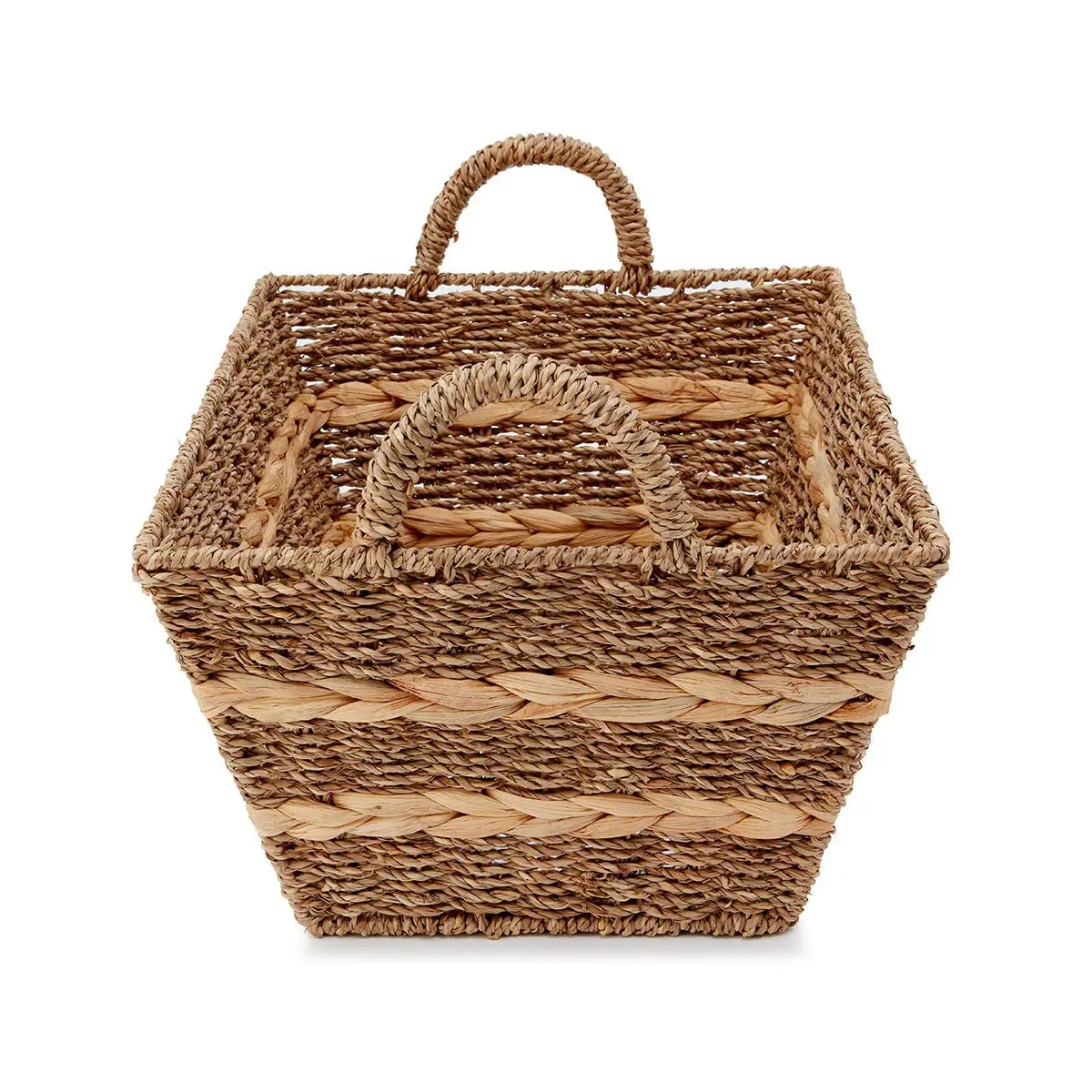 Seagrass Basket with handle, Multi-purpose storage basket, home organization accessory, highly aesthetic, wholesale available. 3
