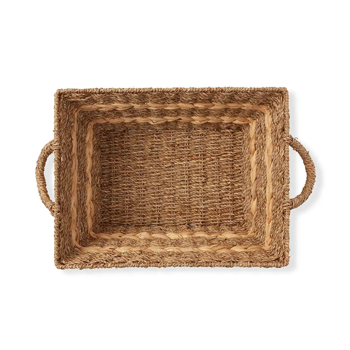 Seagrass Basket with handle, Multi-purpose storage basket, home organization accessory, highly aesthetic, wholesale available. 5