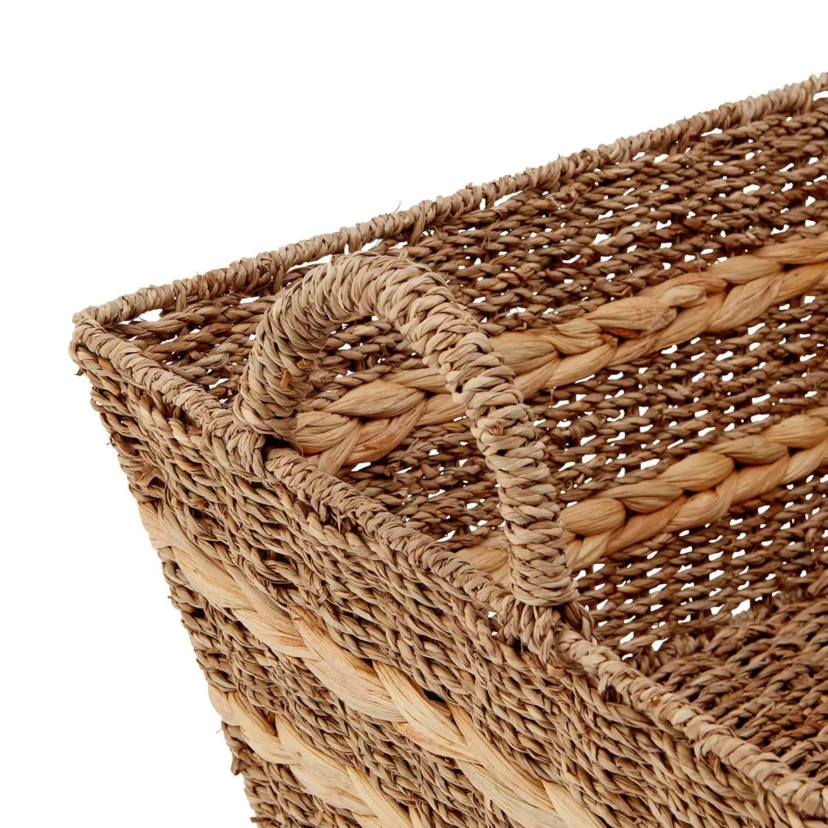 Seagrass Basket with handle, Multi-purpose storage basket, home organization accessory, highly aesthetic, wholesale available. 4
