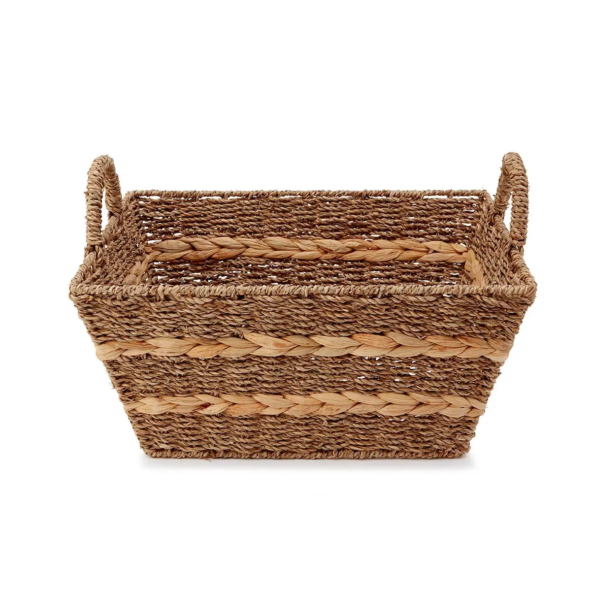 Seagrass Basket with handle, Multi-purpose storage basket, home organization accessory, highly aesthetic, wholesale available. 1