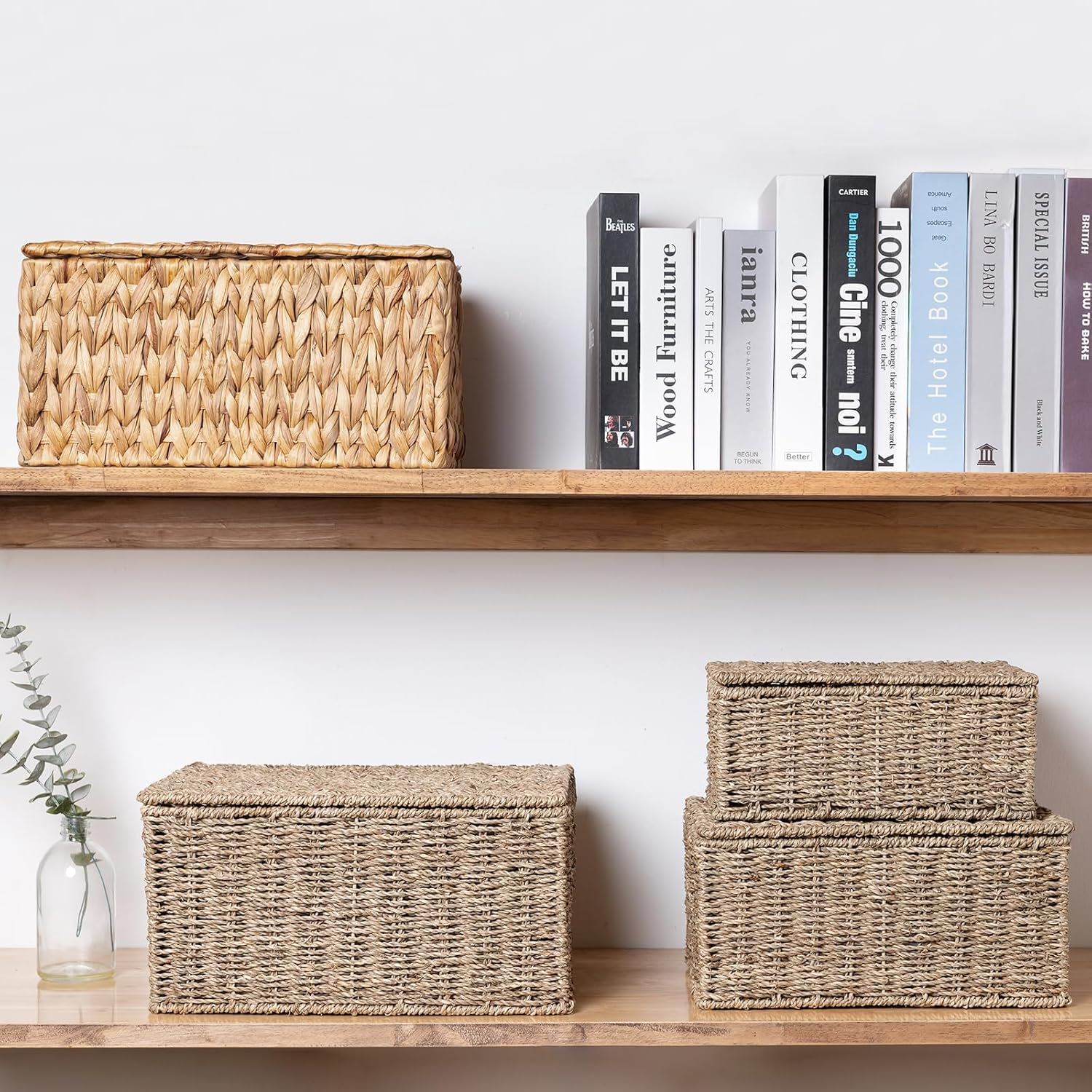 Seagrass basket with lid, Multi-purpose storage basket home organization accessory highly aesthetic wholesale available 4