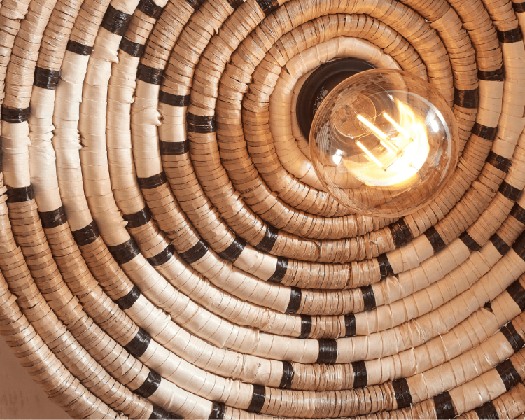 Seagrass Ceiling Lamp, Lamps made from handmade materials, home decoration accessories, wholesale. 4