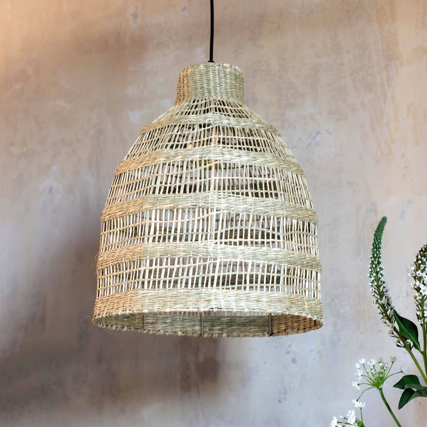Seagrass Ceiling Light Small, Lamps made from handmade materials, home decoration accessories, wholesale. 4