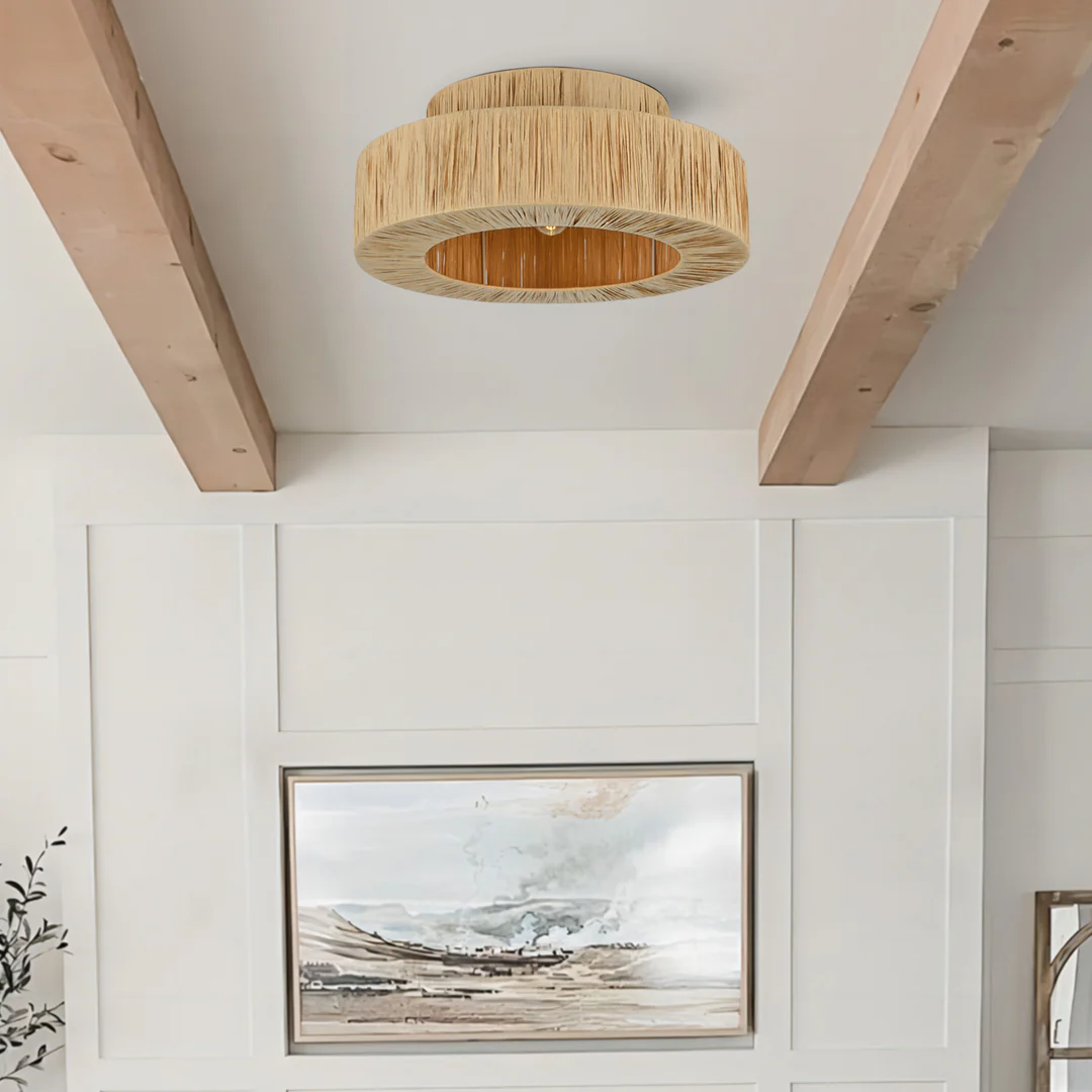 Seagrass Luxury Ceiling Lamp, Lamps made from handmade materials, home decoration accessories, wholesale. 6