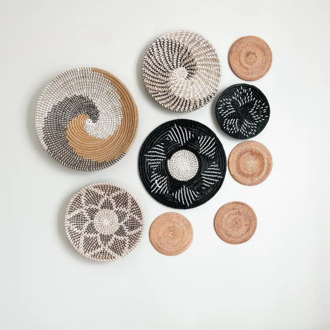 Seagrass Wall Decoration Set, wall hanging, home decor, highly aesthetic home decoration accessories, wholesale. 1