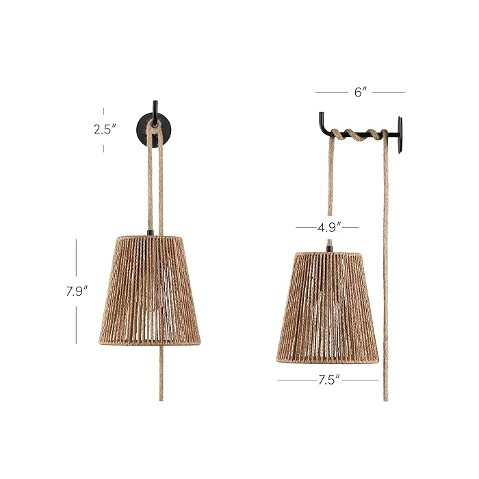 Seagrass Wall Light, Lamps made from handmade materials, home decoration accessories, wholesale. 2