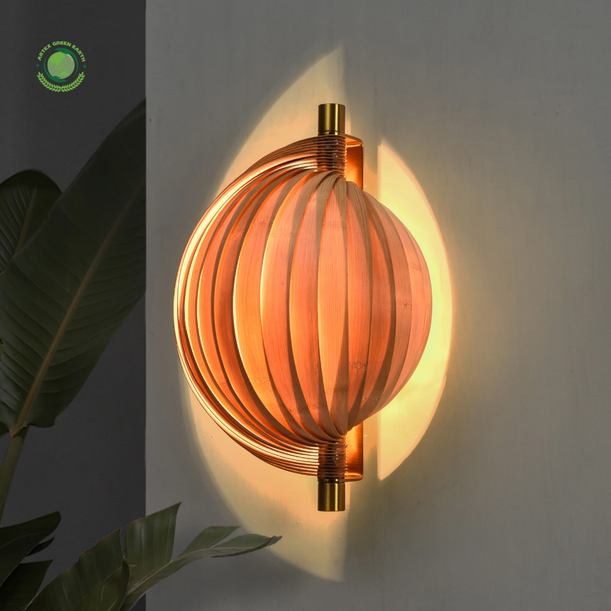 Seashell Wall Lamp, bamboo handmade, Lamps made from handmade materials, home decoration accessories, wholesale. 4